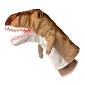 Bicho de pelúcia T-Rex, boneco de mão, Aurora Interactive, 25 cm