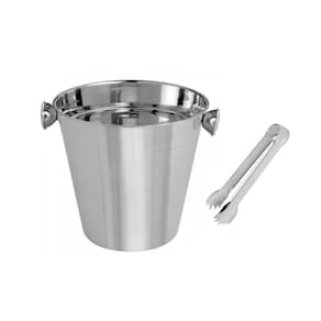 Balde de Gelo e Pegador Mini Aço Inoxidavel 1,1L Bar