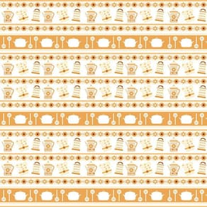 Papel Parede Faixa Laranja Utensílios De Cozinha Autocolante