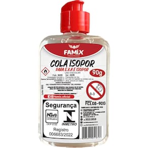 Cola Para Isopor e E.V.A 90g 12 unidades - Famix