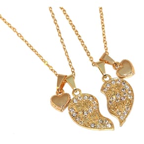 Colar Minha Amiga Forever Best Friends Folheado Ouro 18k