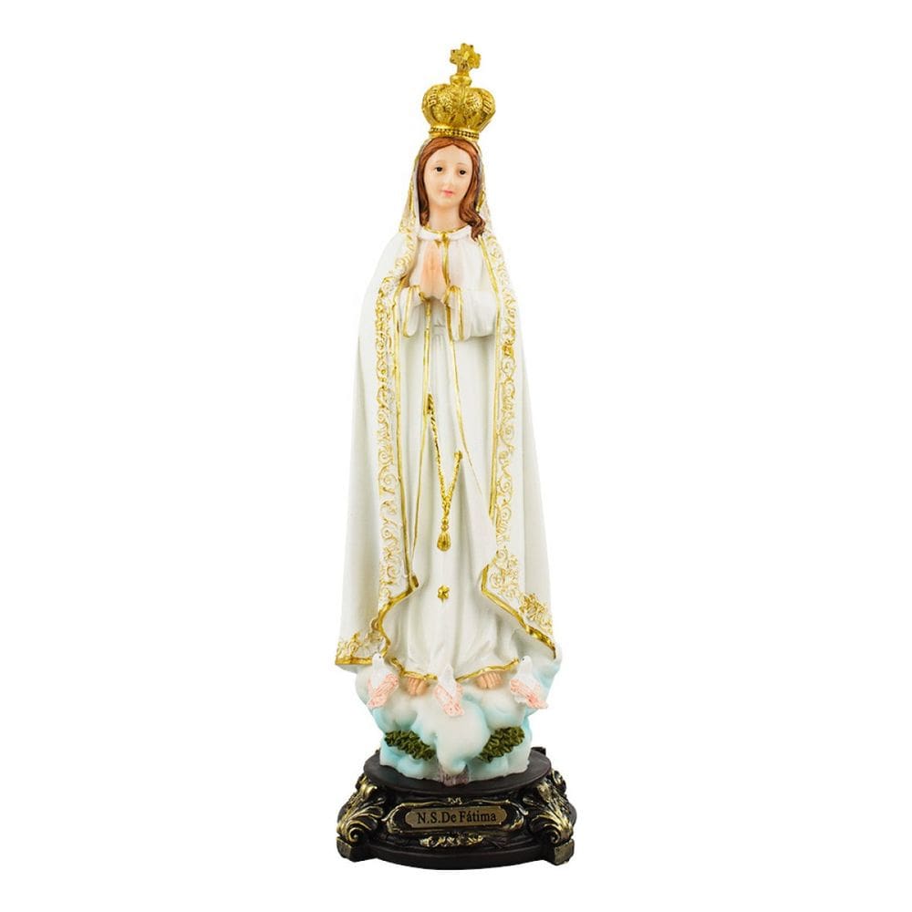 Imagem Estátua Resina Nossa Senhora De Fátima - 32.5cm