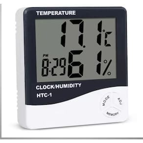 Termo-Higrômetro Digital - Temp./Umidade - Memória - Relógio
