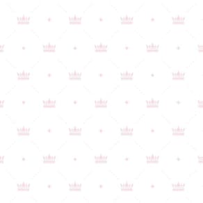 Papel De Parede Branco Com Coroa Rosa Claro Infantil Adesivo