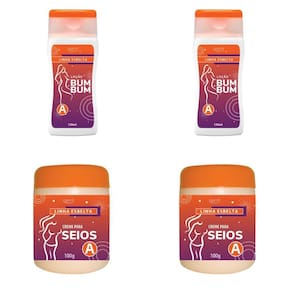 Kit 2 Loção Que Auxilia Aumentar Bumbum + 2 Seios A Lucy`S