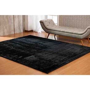 Tapete Pele Albany 0,60 x 1,80 Preto Niazitex