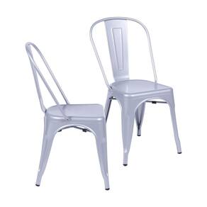 Kit 2 Cadeiras para Sala de Jantar Retrô Cinza