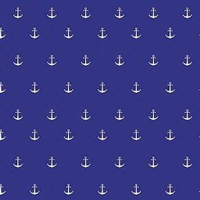 Papel De Parede Azul Com Ancoras Infantil Adesivo Decorativo