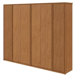 Guarda Roupa Casal Ollie 6 Portas Amêndoa Clean Flex - Lopas