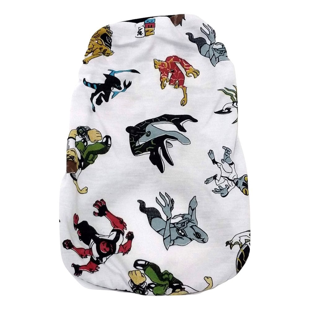 Pijama para cachorro Estampa Ben 10  branca Tamanho G