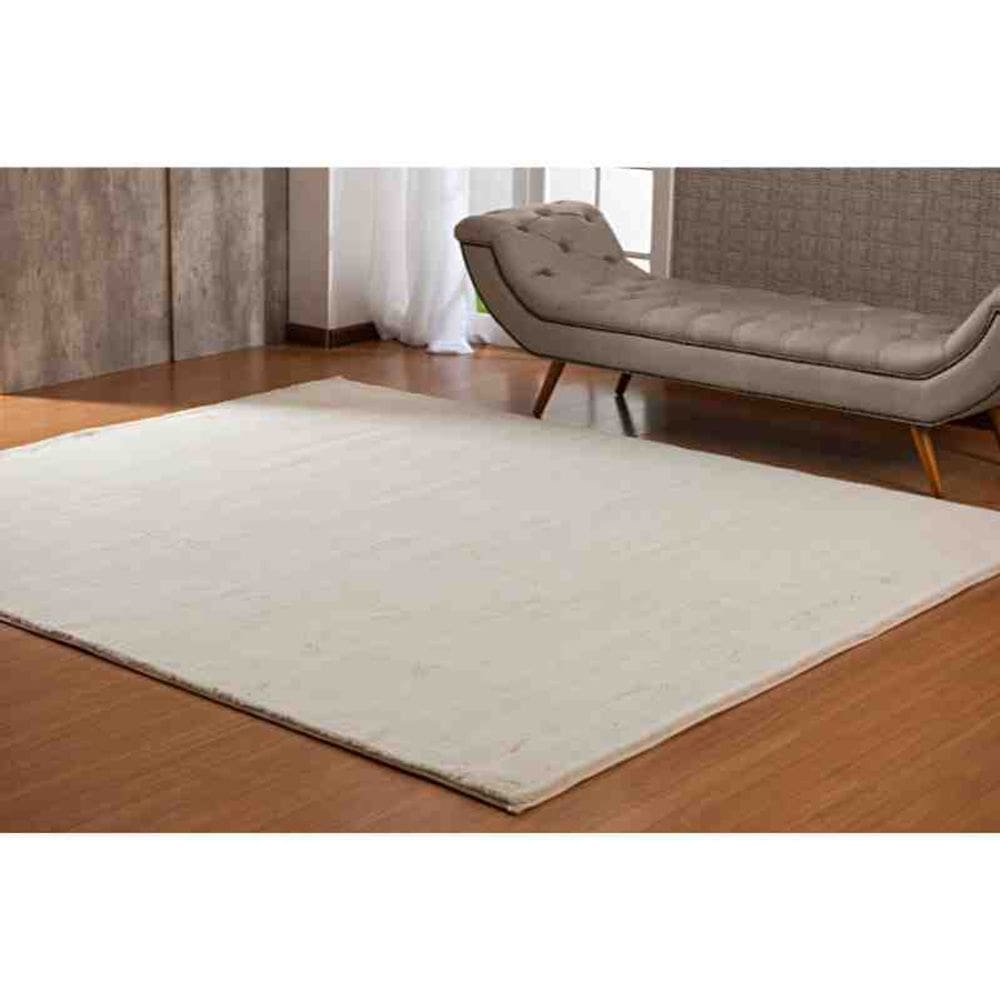 Tapete Pele Albany 0,60 x 1,20 Marfim Niazitex