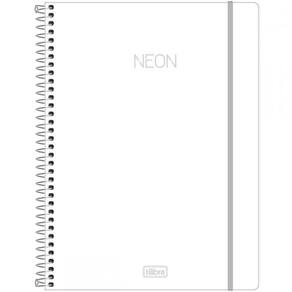 Caderno 10M 160Fls Esp. Neon Branco - 302406