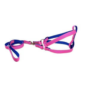Coleira Peitoral Riscadinho Americano - Rosa Nº 01