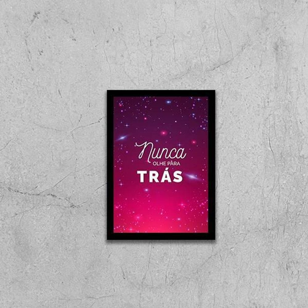 Quadro Nunca Olhe Pra Trás 24X18Cm