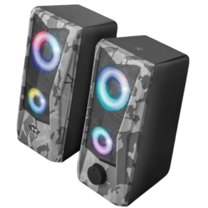 Caixa de Som Gamer 8W RGB Controlador Volume Camuflada