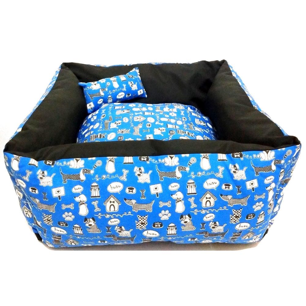 Caminha Para Cachorro Cor Azul Tamanho M