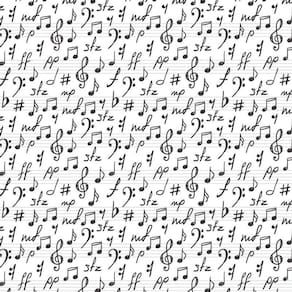 Papel De Parede Notas Musicais Autocolante Sala Quarto