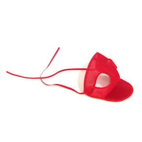 Boné para Cachorro com viseira vermelho aerado tamanho G