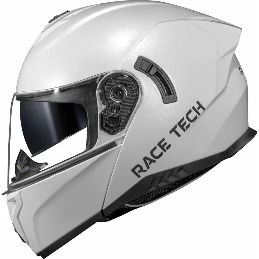 Capacete Race Tech Signal Monocolor Branco Brilhante