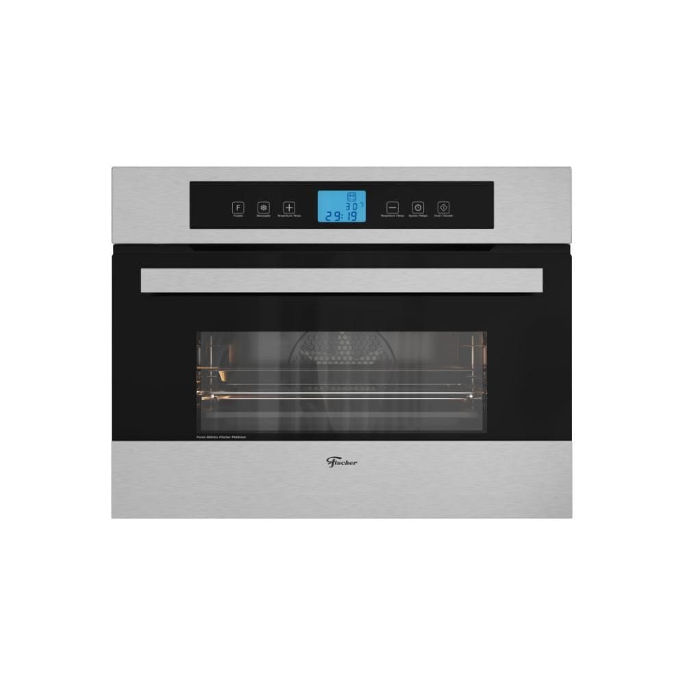 Forno de Embutir Elétrico Fischer Platinium 43L com Timer Digital e 8 Funções Prata/Preto 127V