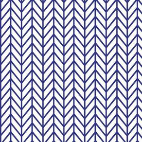 Papel De Parede Chevron Azul Escuro E Branco Adesivo Sala