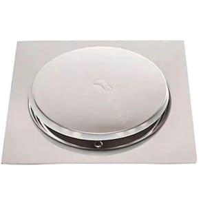 Ralo Click Para Banheiro Inteligente Quadrado 10x10 Cm Inox Cromado