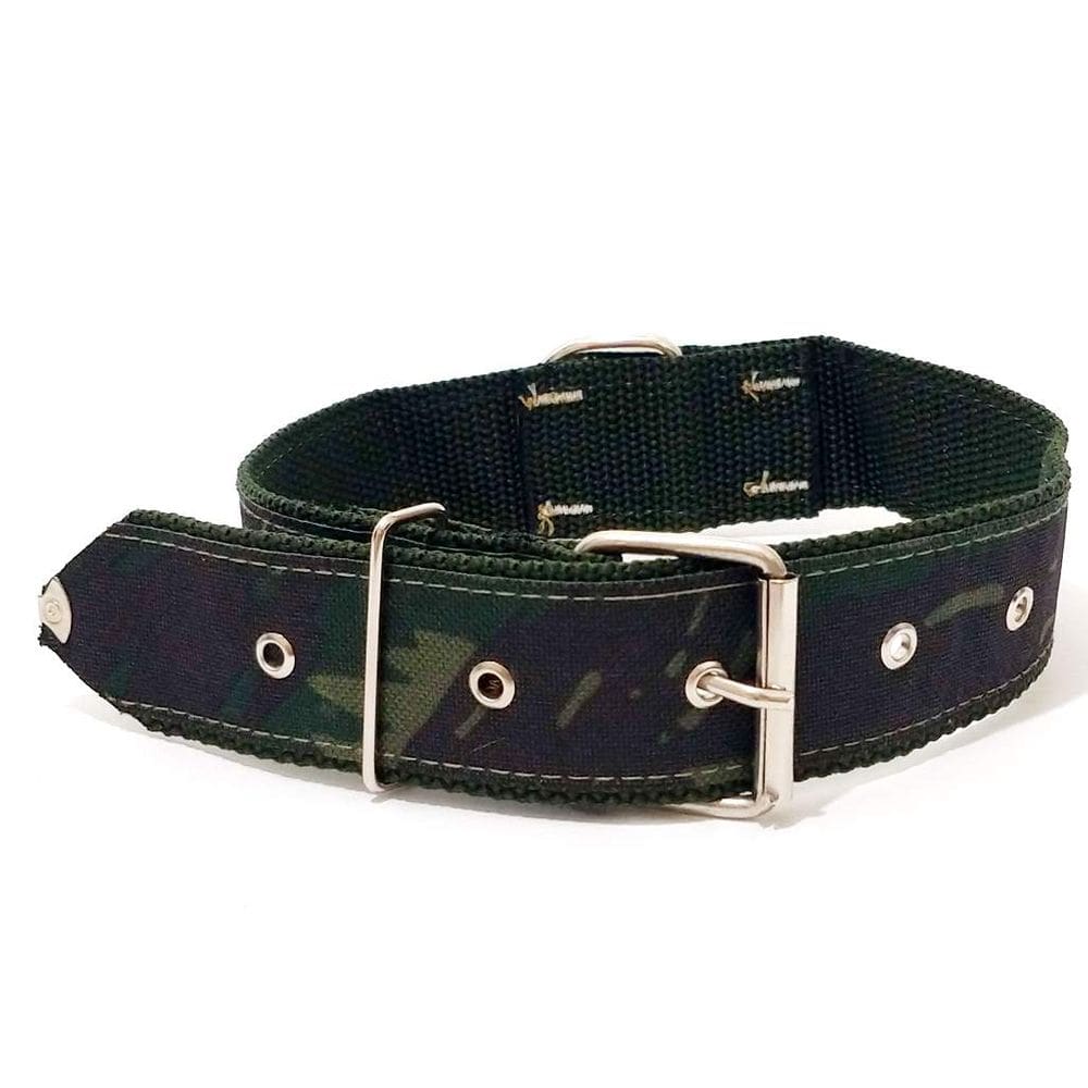 Coleira para cachorro nylon camuflada nº. 6  40 cm a 54 cm