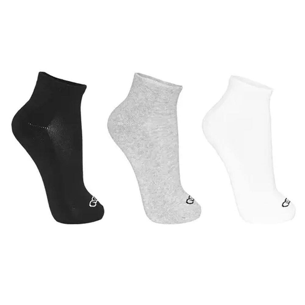 Meia Olympikus Cano Curto Branco/Cinza/Preto - 3 pares