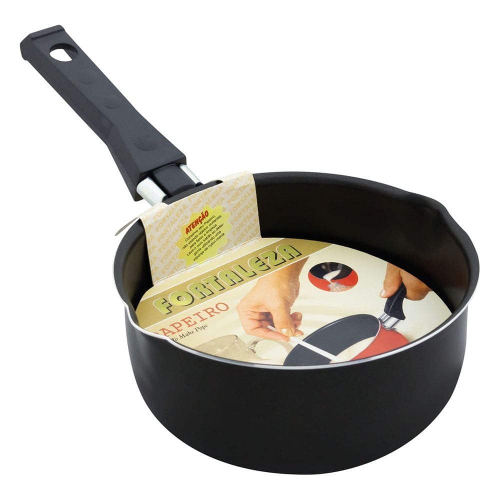 Papeiro em Aluminio Antiaderente Preto Numero 14 Fortaleza