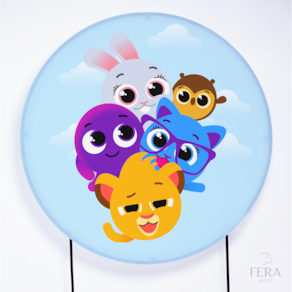 Painel Decorativo para Festa 1,50x1,50 metros Vesti Fácil com Elástico Bolo Fofo - Fera Print