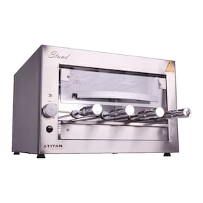 Churrasqueira Elétrica de Bancada 4 Espetos com Porta de Vidro 220V Stand