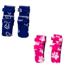 Kit 2 Sapatos Para Cachorro - Azul E Rosa Gg