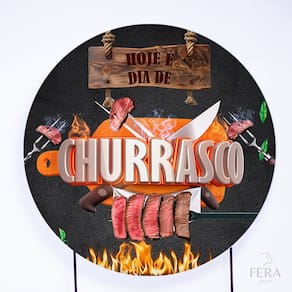 Painel Decorativo para Festa 1,50x1,50 metros Vesti Fácil com Elástico Churrasco - Fera Print