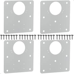 Kit 04 Placas Para Reparo De Porta Dobradiça Armário Mdf QDD