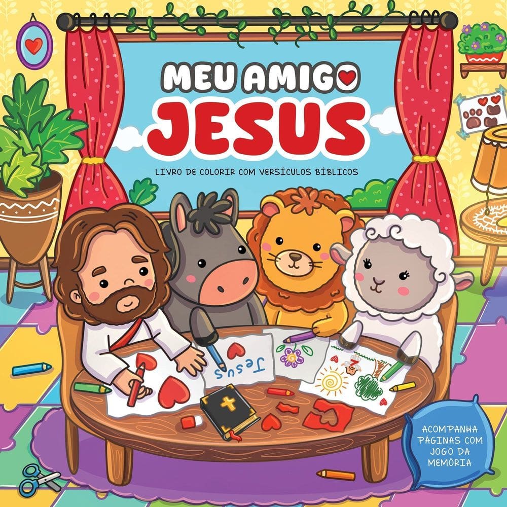 Meu Amigo Jesus - Livro de Colorir Com Versículos Bíblicos