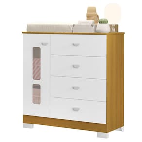 Quarto de Bebê New Katatau Branco Acetinado Savana com Colchão Gazin – Reller