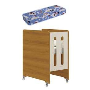 Berço Americano Evolution 4 em 1 Areia Acetinado Savana com Colchão Mini - Reller
