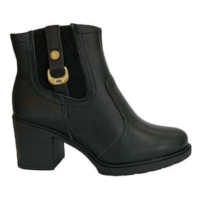 Bota Dakota DO393 Feminino Preto em couro cano curto