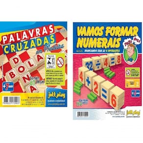 2 Em 1 - Vamos Formar Numerais + Palavras Cruzadas -181 Peças