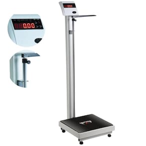 Balança Antropométrica Digital 200kg LED 35x35 Balança Corporal Hospitalar Ramuza