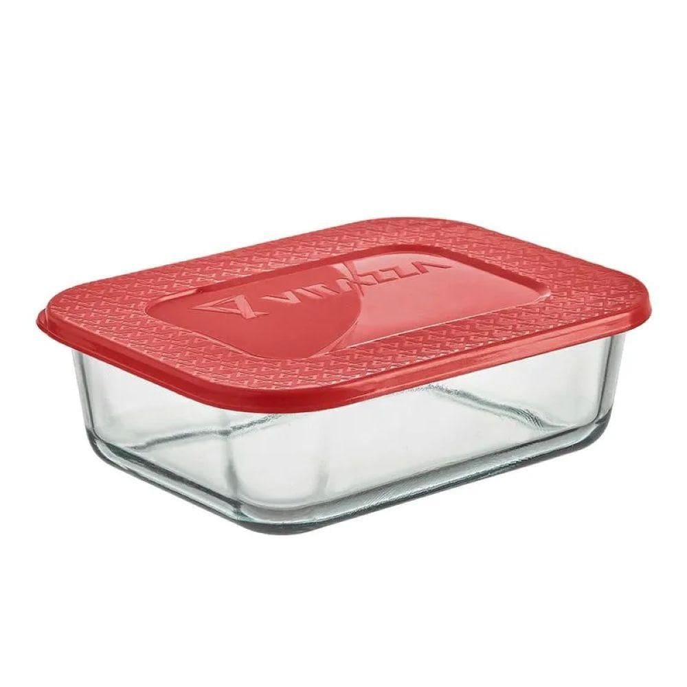 Pote Retangular Natural com Tampa 1l 8000 - Vitazza