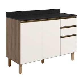 Balcao Com Tampo 2p 3g 120cm Mdf 16417 Carvalho Nicioli