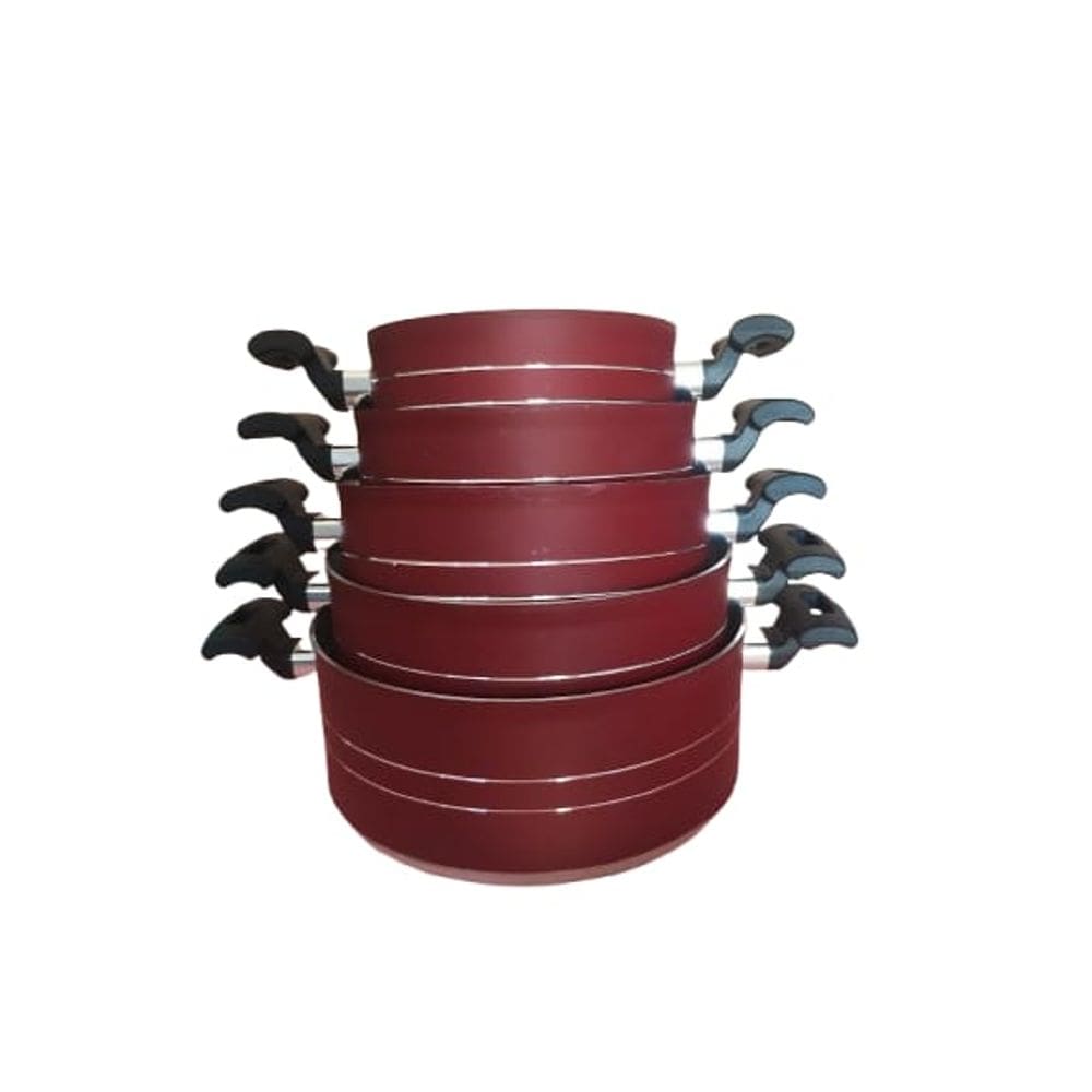 Jogo de caçarola 16/24 Alusol Aluminio Vinho