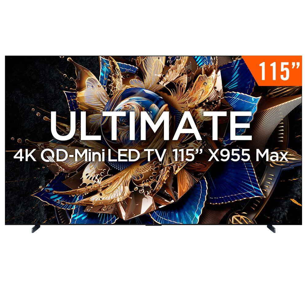 Smart TV QD Mini LED 115" Ultimate 4K UHD TCL X955 Max Comando de Voz HDR10+ 120Hz HDMI 2.1 VRR