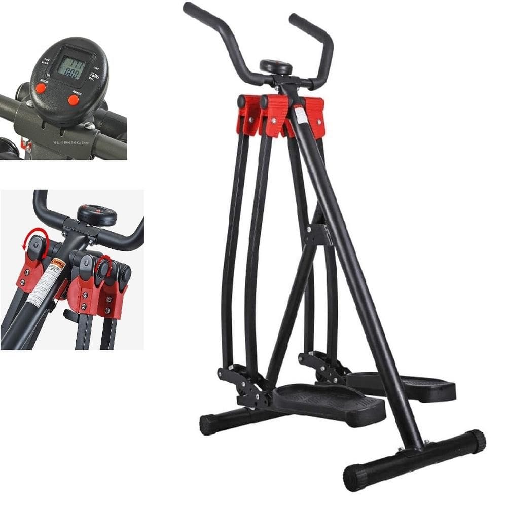 Eliptico Simulador De Caminhada Painel Lcd Digital Maquina Andador Air Walk Esteira Manual