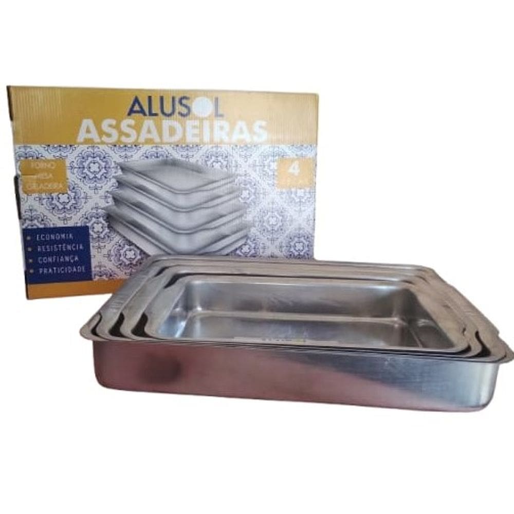 Alusol Jogo de Tabuleiro 4 Peças Aluminio