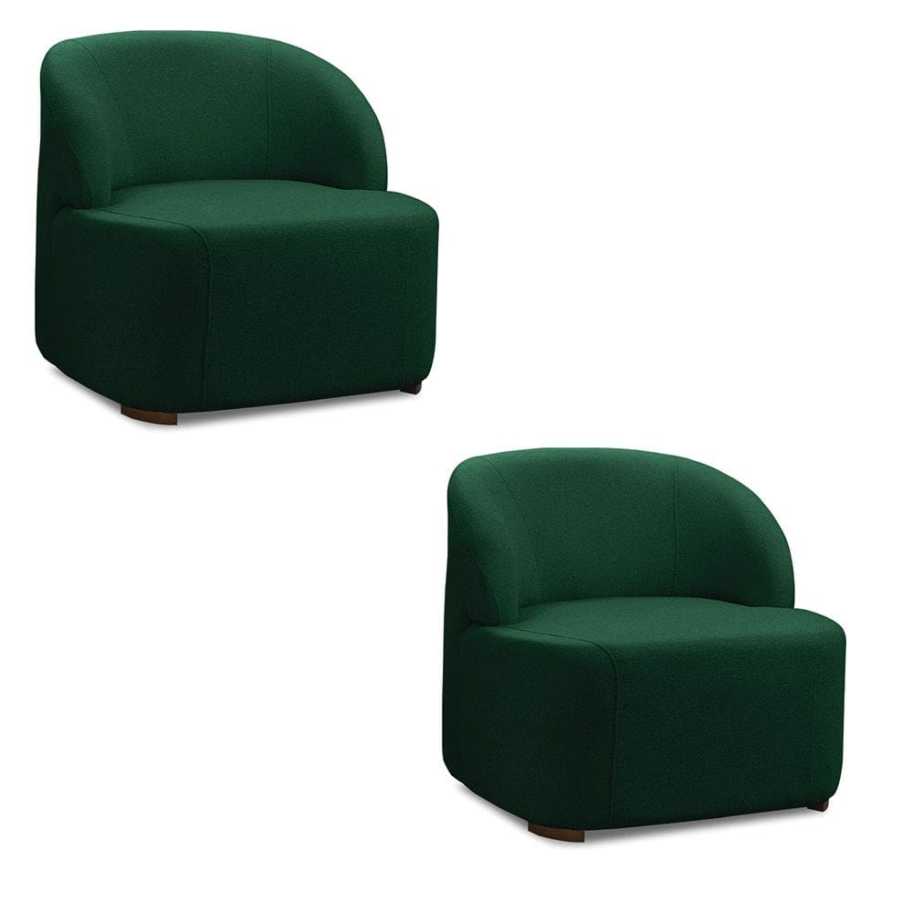 Poltrona Decorativa Orgânica kit 2 Diully Bouclê E03 - D`Rossi