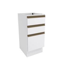 Balcão 3 Gavetas Kappesberg Celeste 100% MDF Branco 40cm