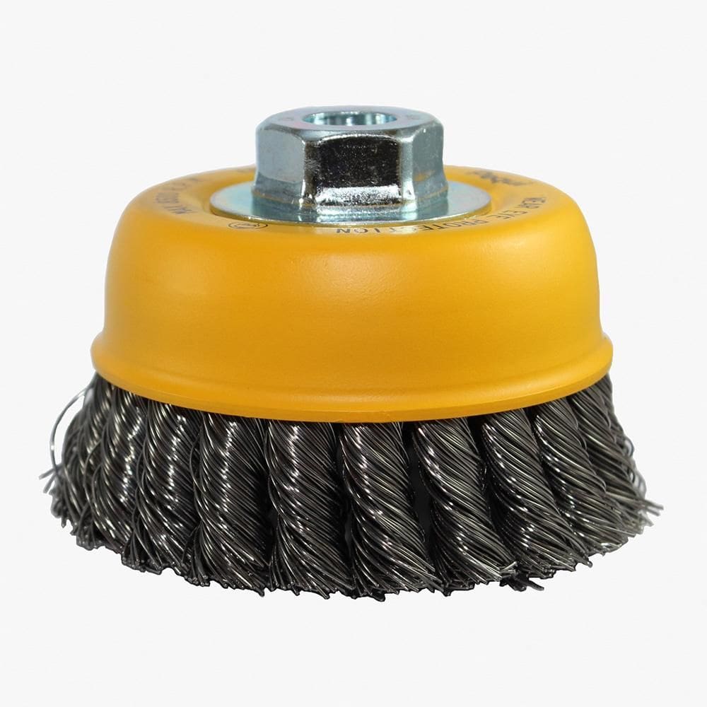 Escova Copo Trançada Pequi 4 x 100mm M14 de Aço Temperado