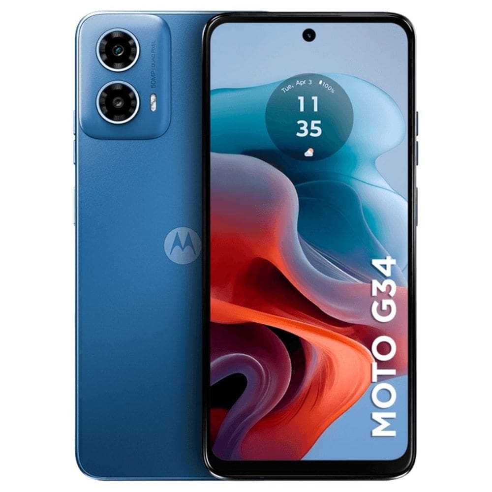 Usado: Motorola G34 128 GB Azul - Muito Bom